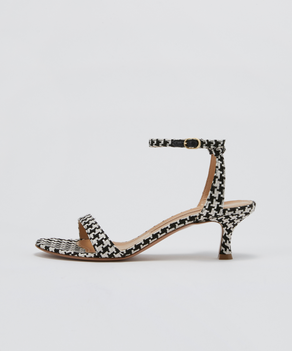 SAMI 5.0cm サンダル ハウンドトゥース BLACK