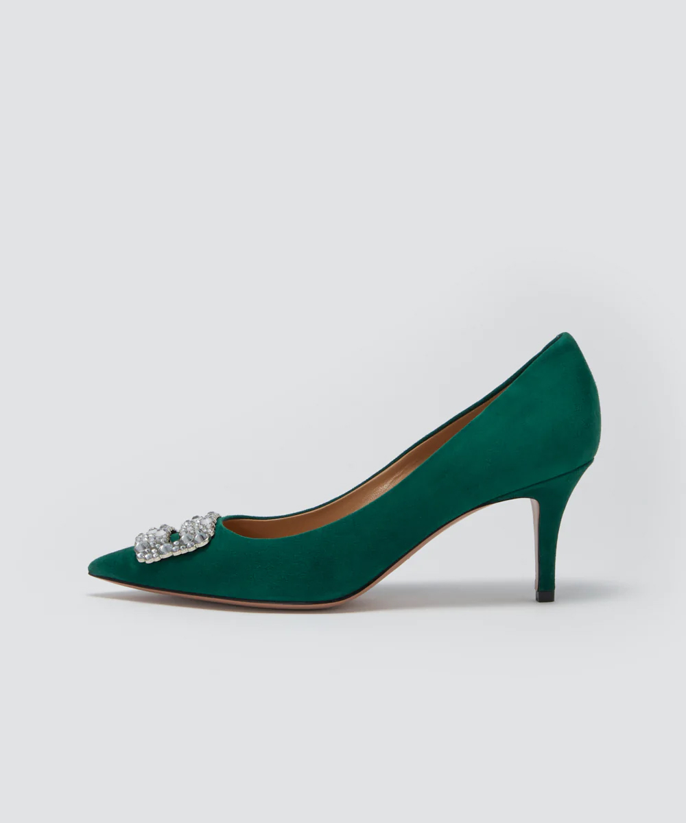 ANIMA アネッリフィッビア 6.5cm パンプス VIRIDIAN