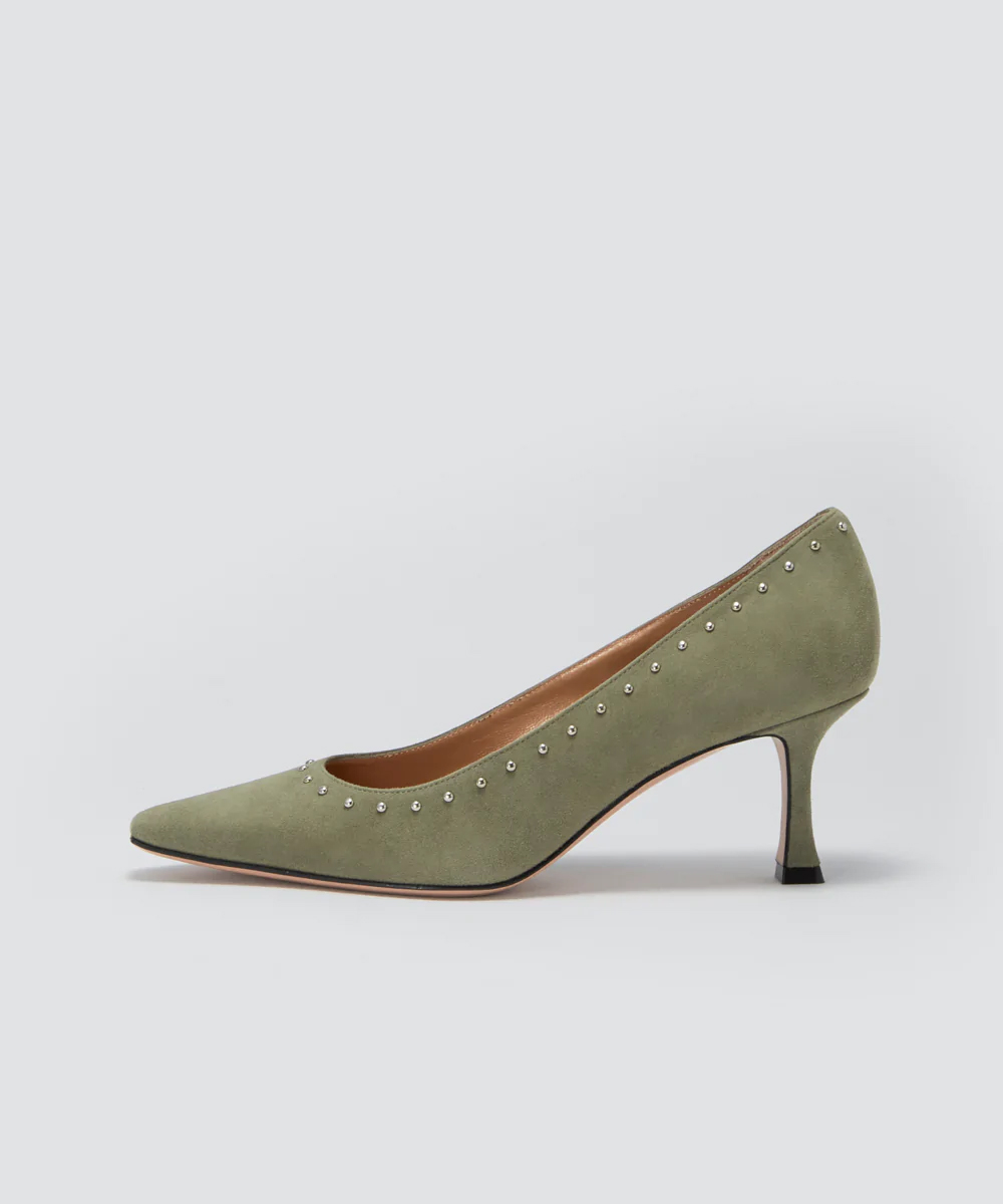 VENERE ピッコロスタッズパンプス 6.5CM CAPULET OLIVE