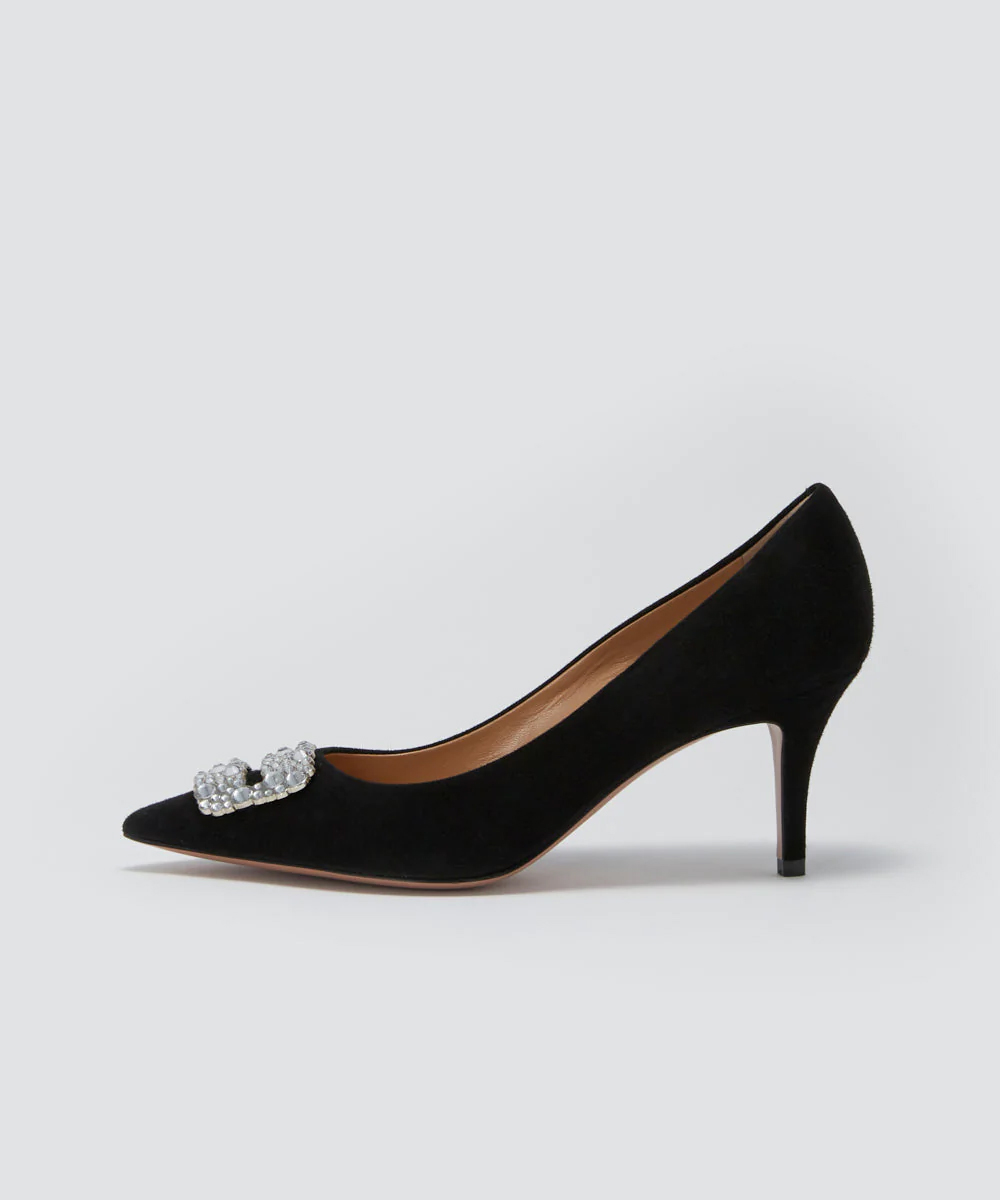 ANIMA アネッリフィッビア 6.5cm パンプス BLACK