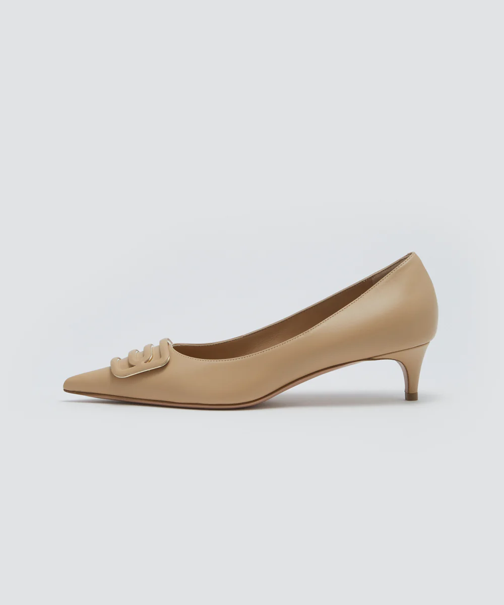 CUORE デュエ アネッリ スムース パンプス 3.5cm BUTTER MILK