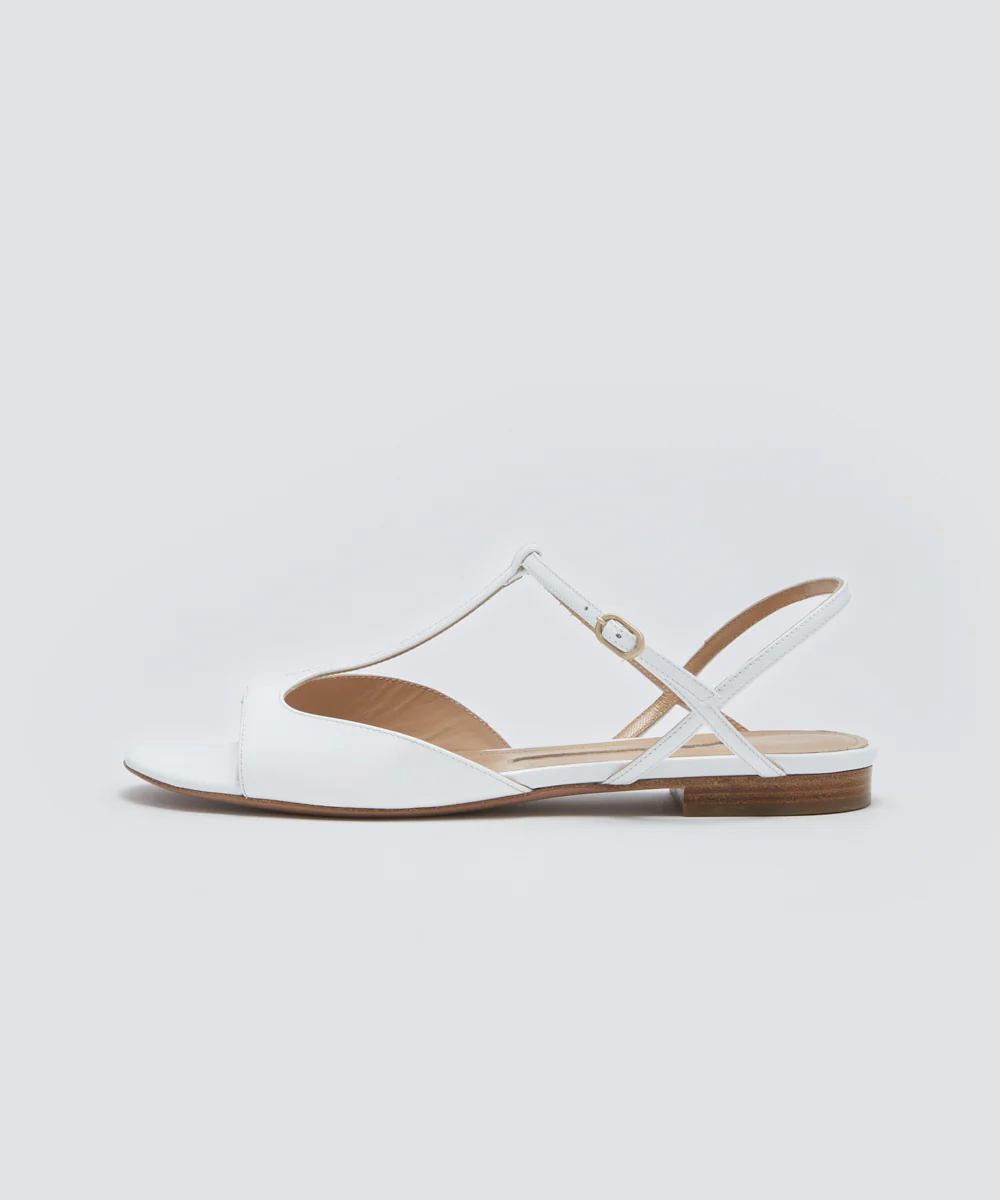 SAMI Tストラップ サンダル 1.0CM WHITE