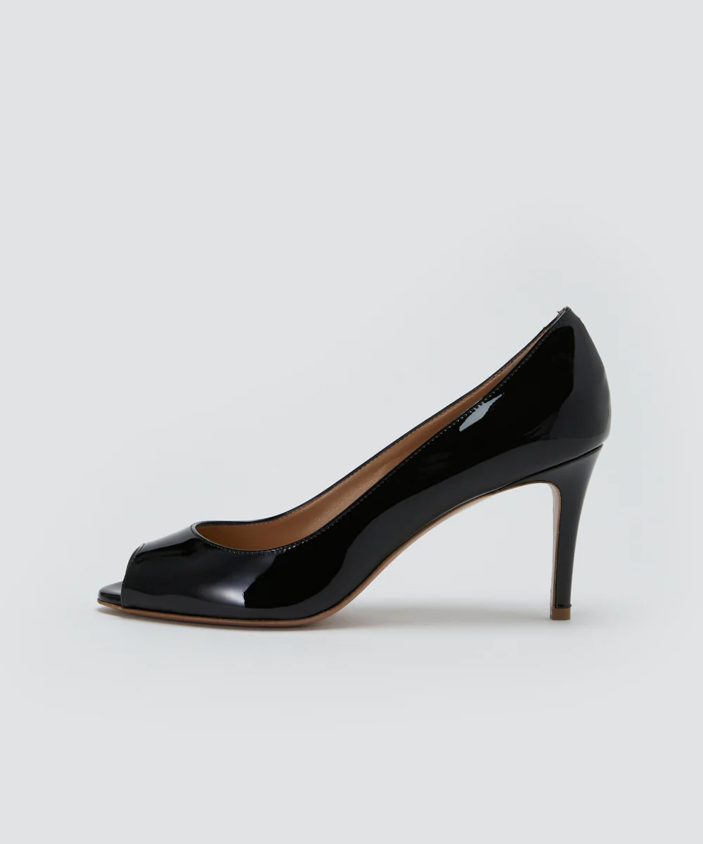 RIOPEN オープントゥ パンプス 8.0CM BLACK