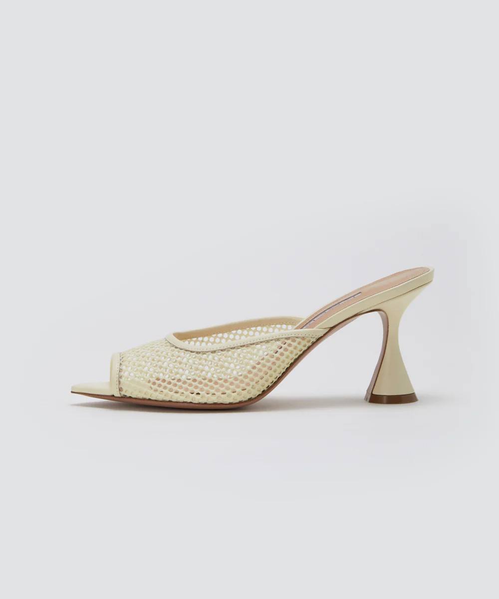 MARINE メッシュ サンダル 8.0CM IVORY