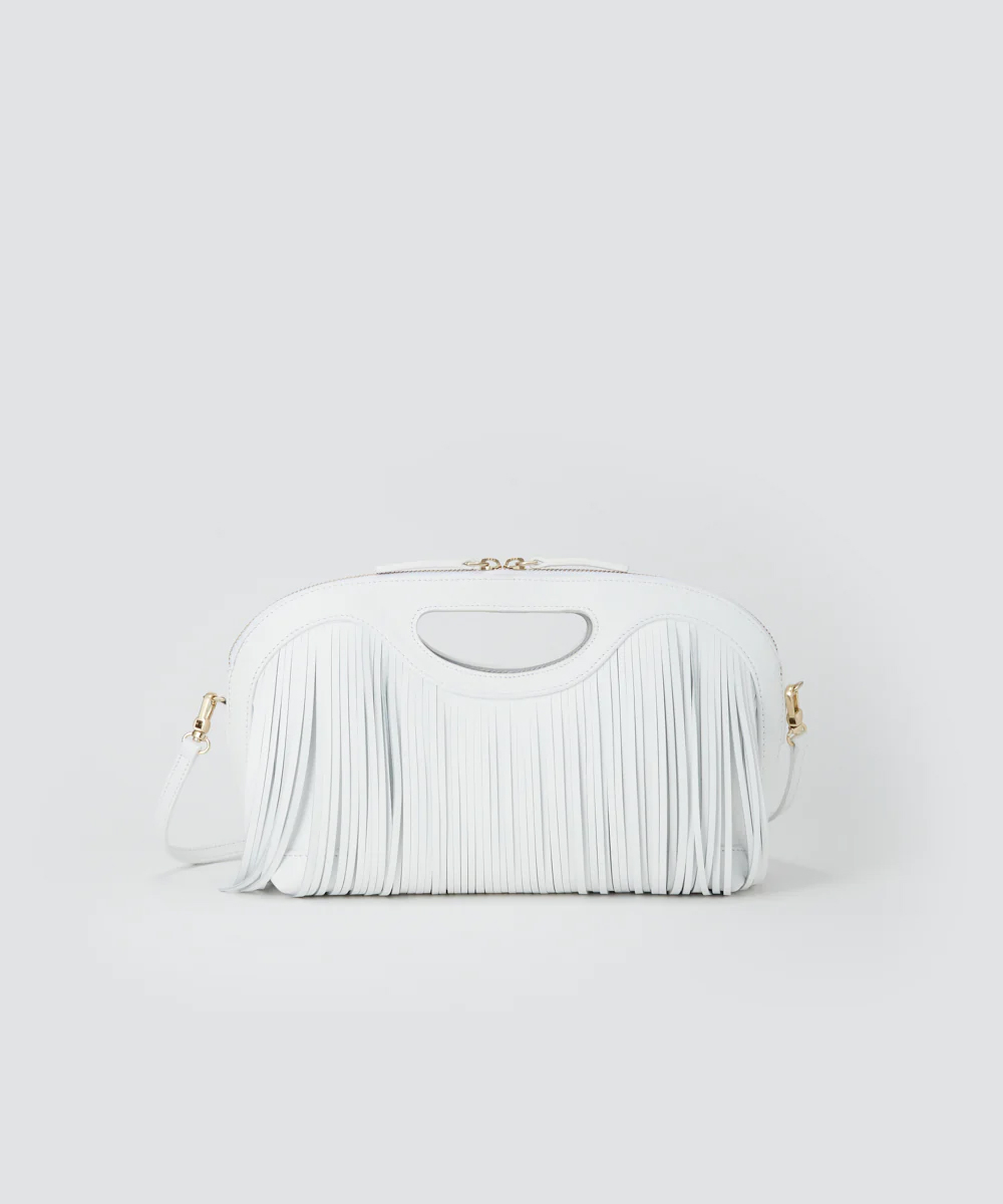 ANELLI CESTO MINI FRINGE バッグ WHITE