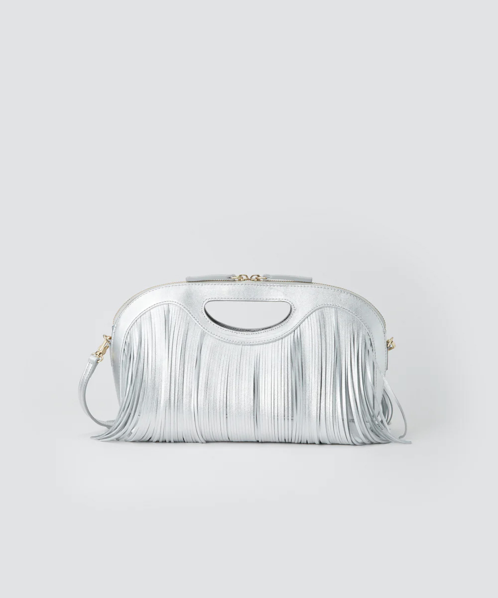 ANELLI CESTO MINI FRINGE バッグ SILVER