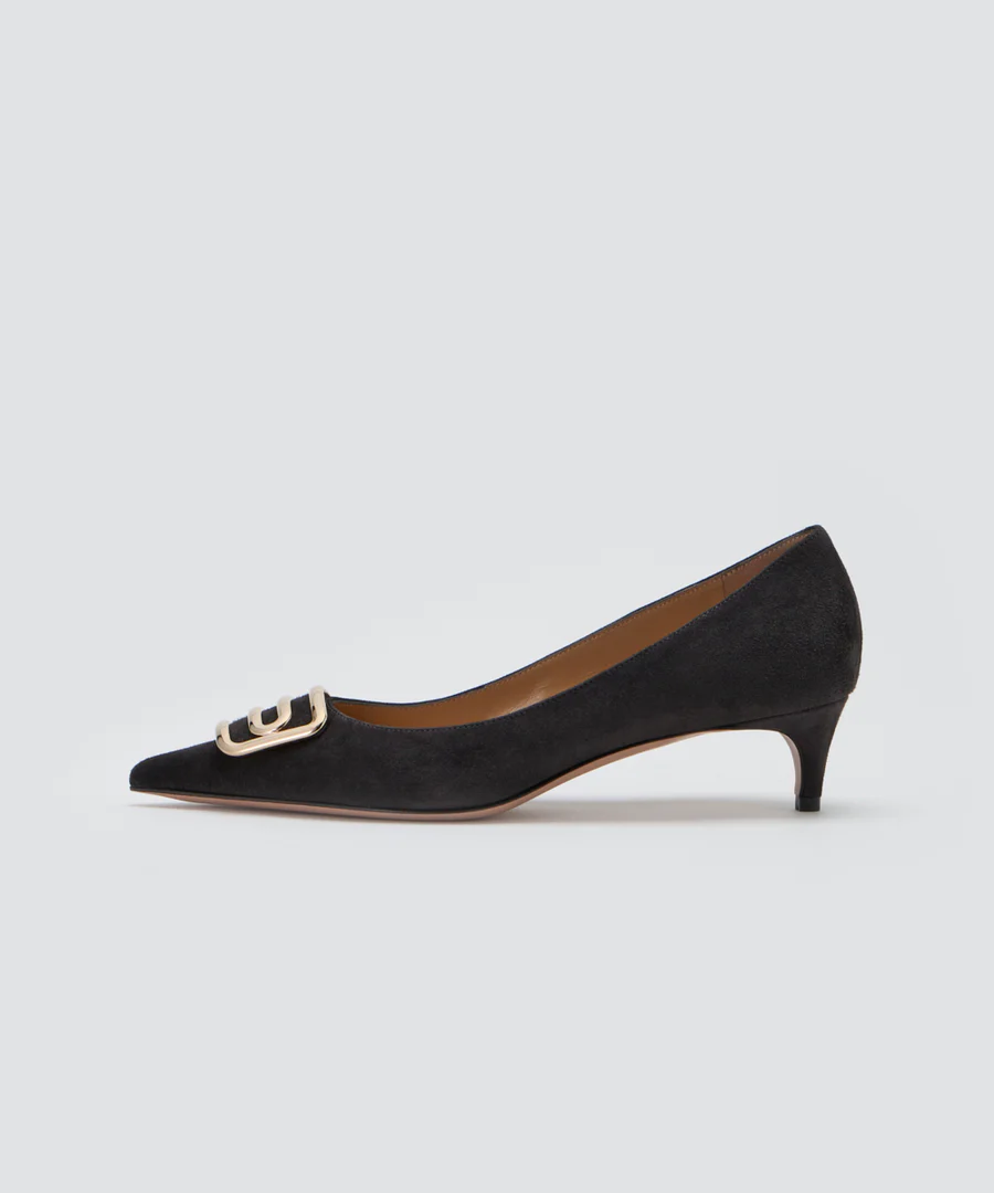 CUORE デュエ アネッリ スウェード パンプス 3.5CM CHARCOAL GREY