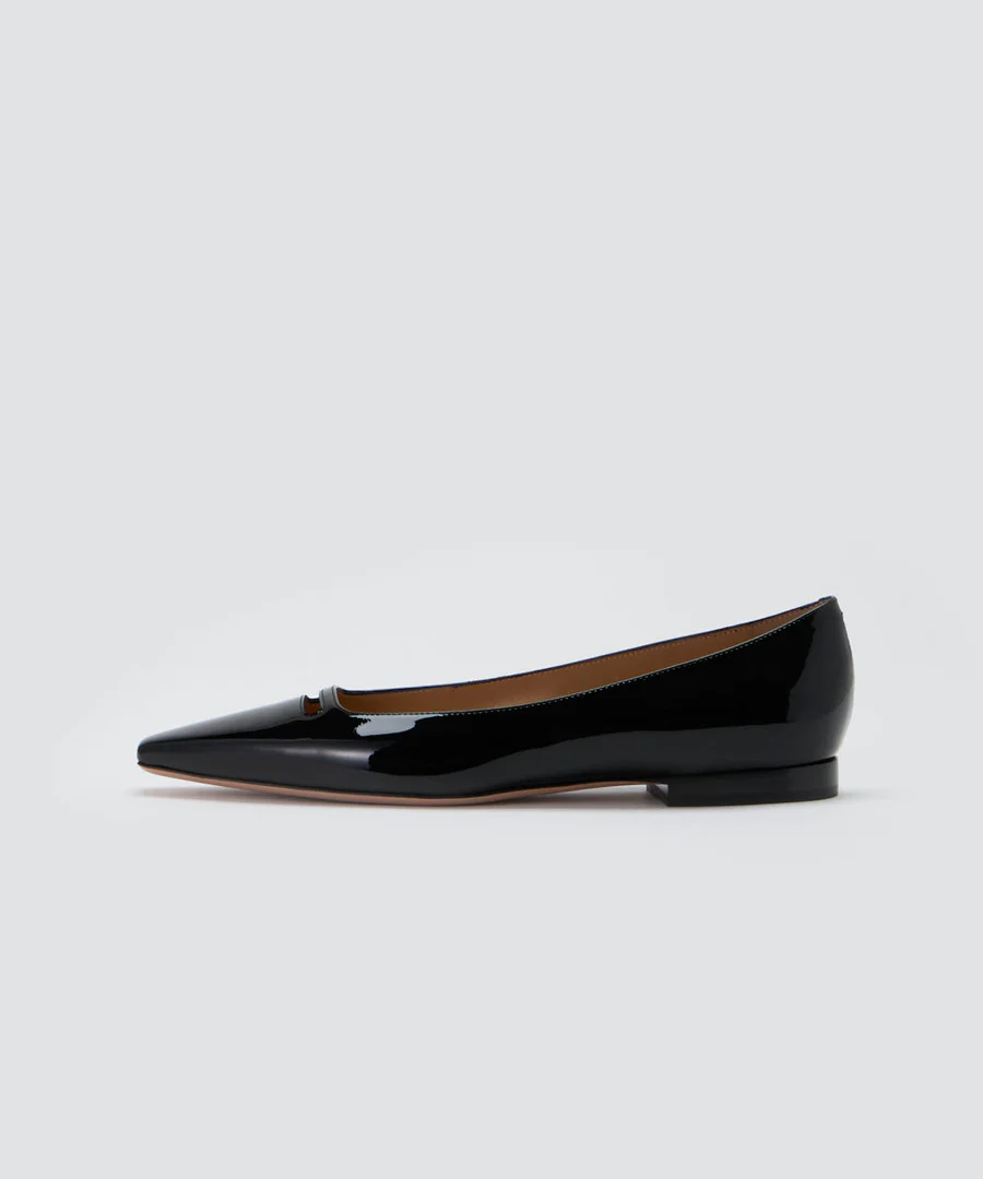 VENERE アネッリソレッラ エナメル パンプス 1.0CM BLACK