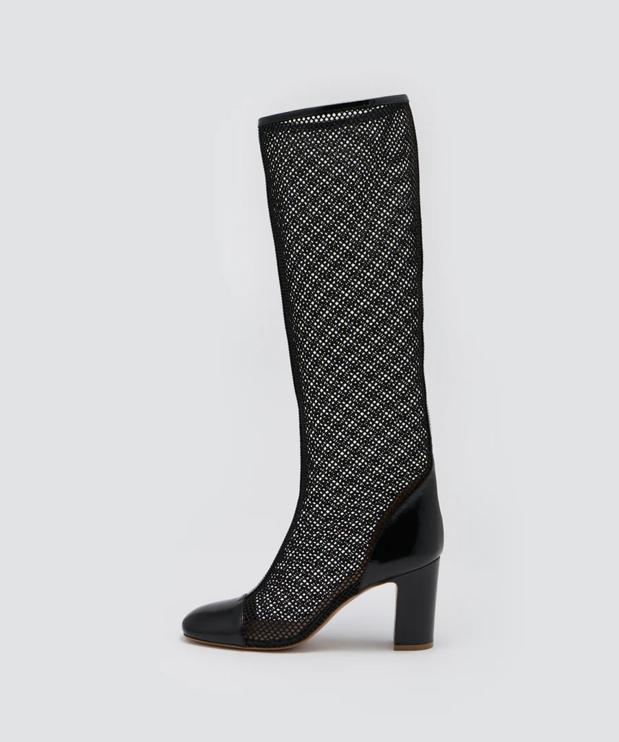 APEMA メッシュ ロングブーツ 8.0CM BLACK