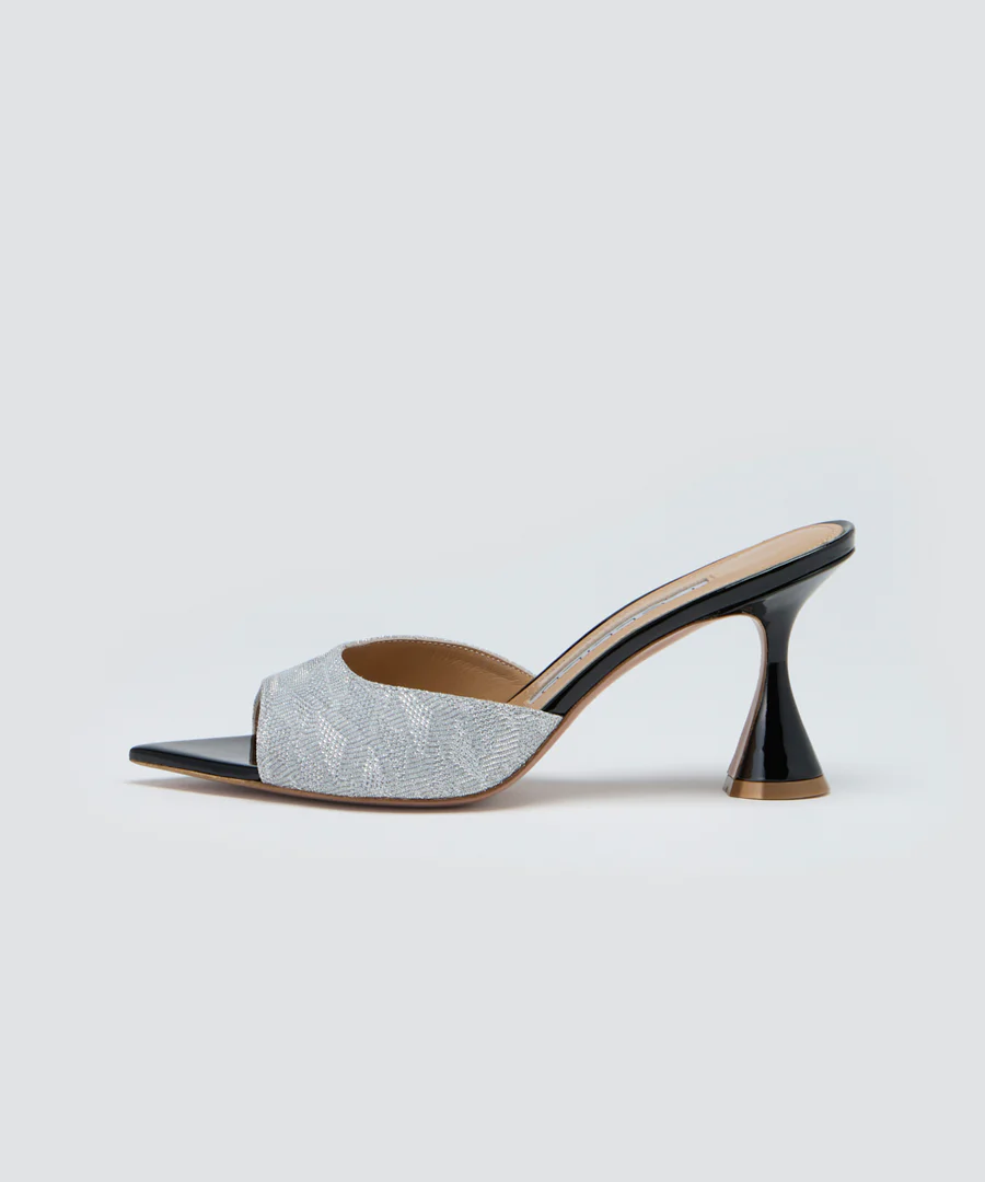 MARINE サンダル 8.0CM SILVER/BLACK