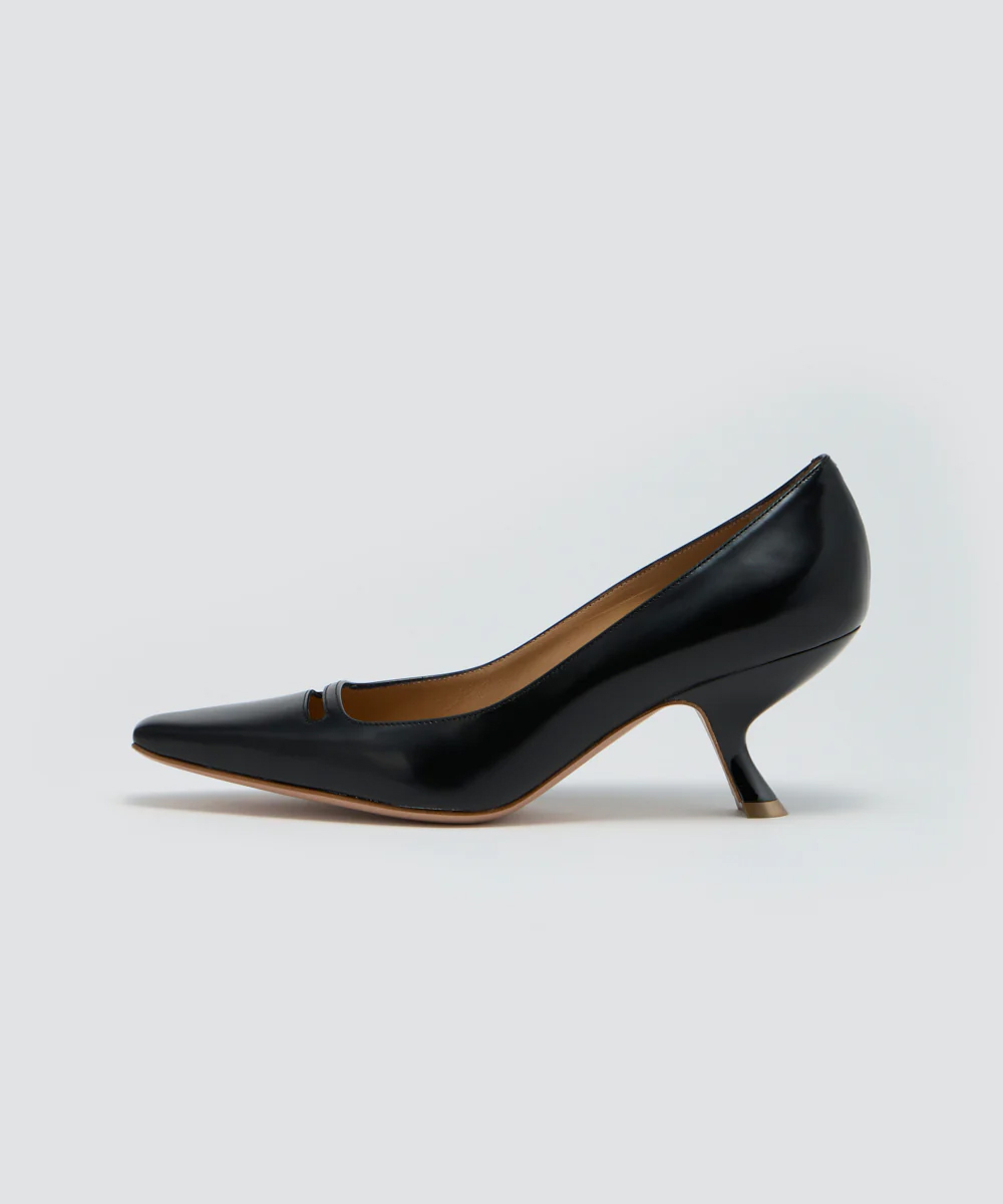 VENERE アネッリソレッラ パンプス ラッカートヒール 6.5CM BLACK