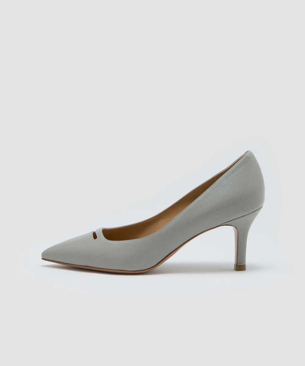ANDREA アネッリ キャビア パンプス 7.0CM LIGHT GREY