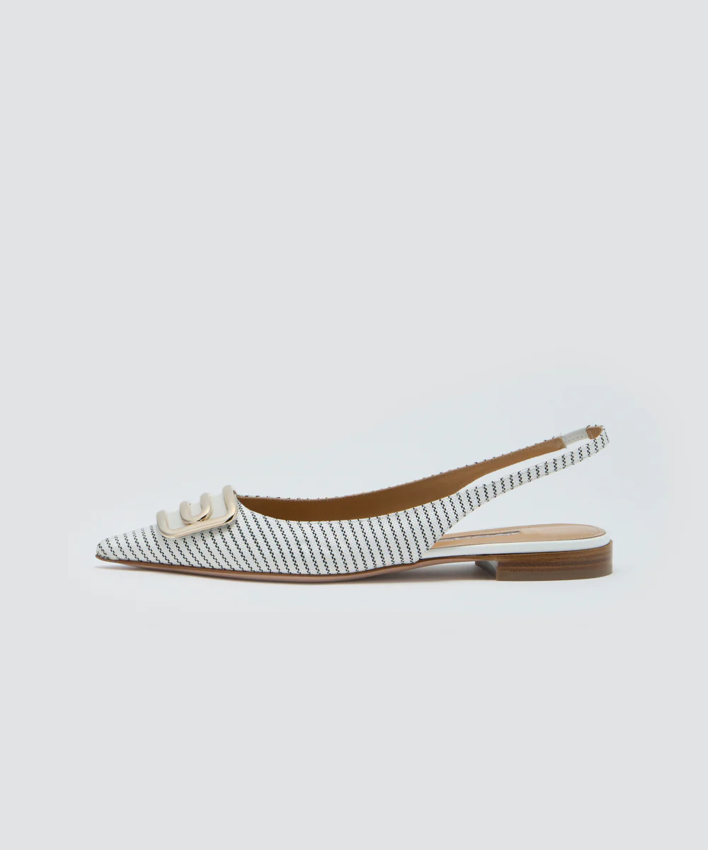 CUORE デュエ アネッリ バックスリング パンプス 1.0CM STRIPE