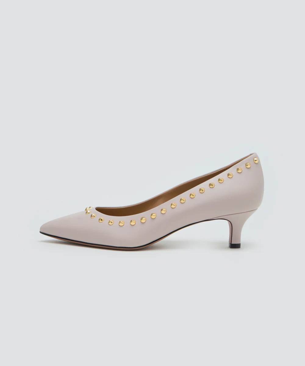 ANDREA スタッズ パンプス 4.5CM ASH WHITE