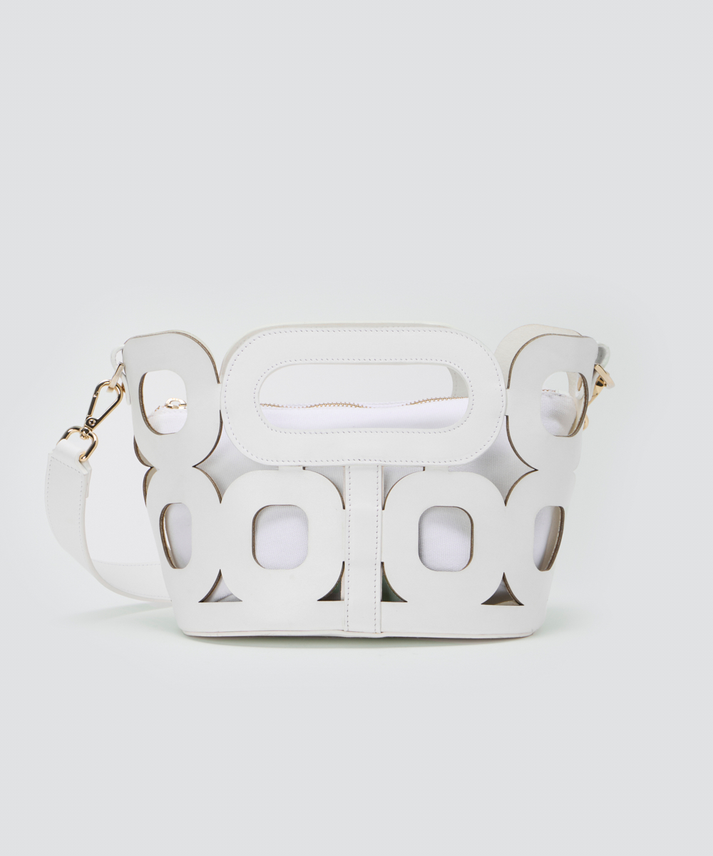 NEW ANELLI HANDLES MINI バッグ WHITE