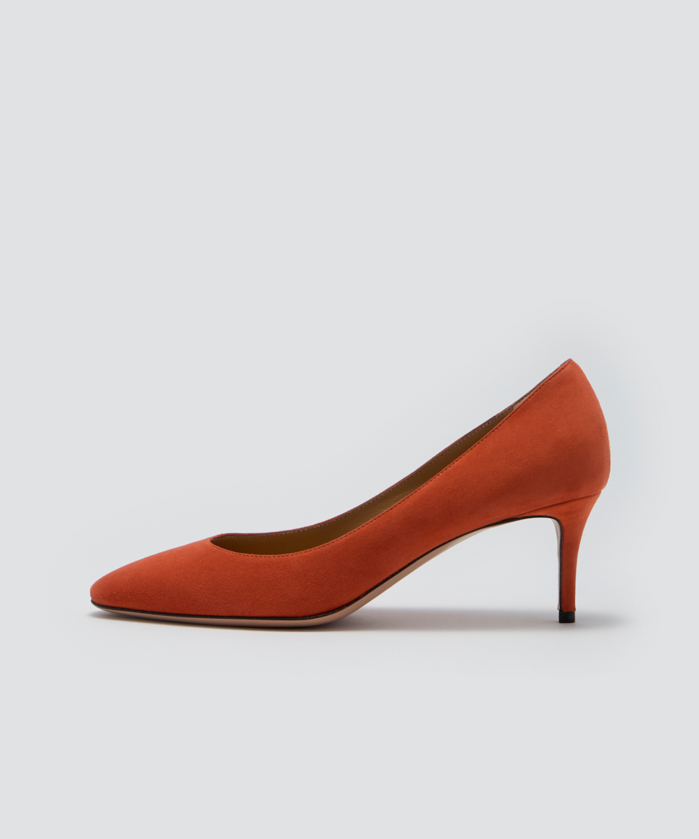 NICLA スウェード パンプス 6.0cm DARK ORANGE
