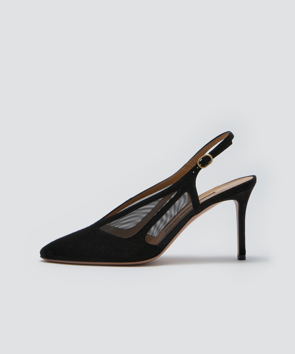 NICLA バックスリング パンプス 8.5cm BLACK