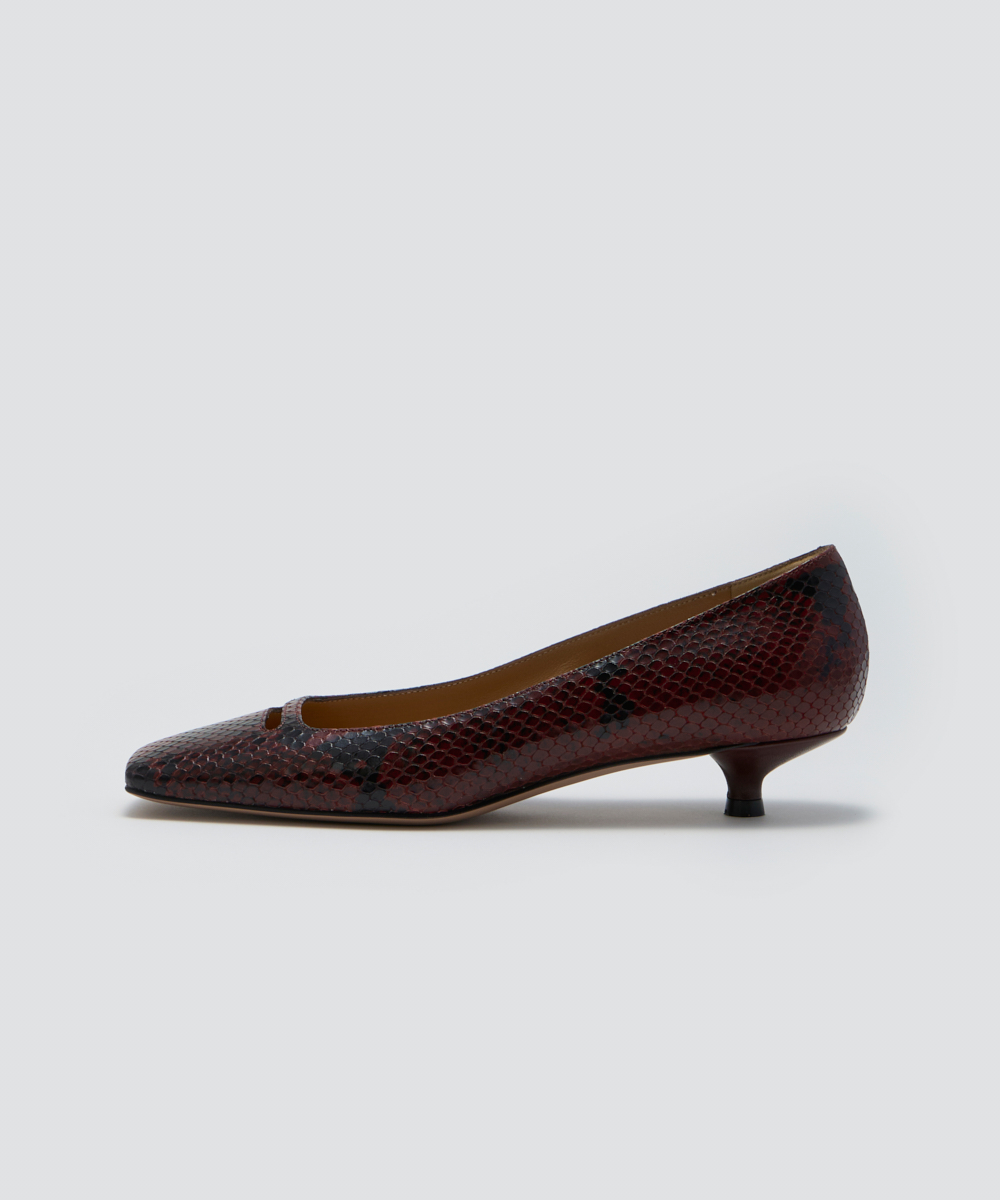 NORA アネッリ パンプス 3.0cm PYTHON WINE