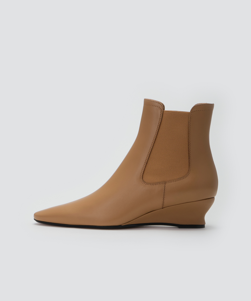 LOTTI ウェッジソール ショートブーツ 4.0cm SUGAR BROWN