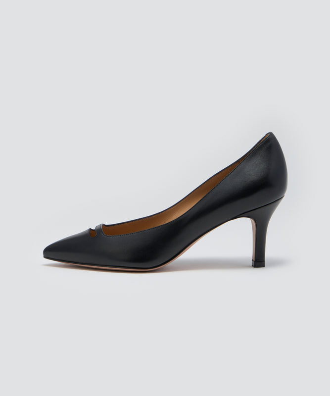 ANDREA アネッリ スムース パンプス 7.0cm BLACK
