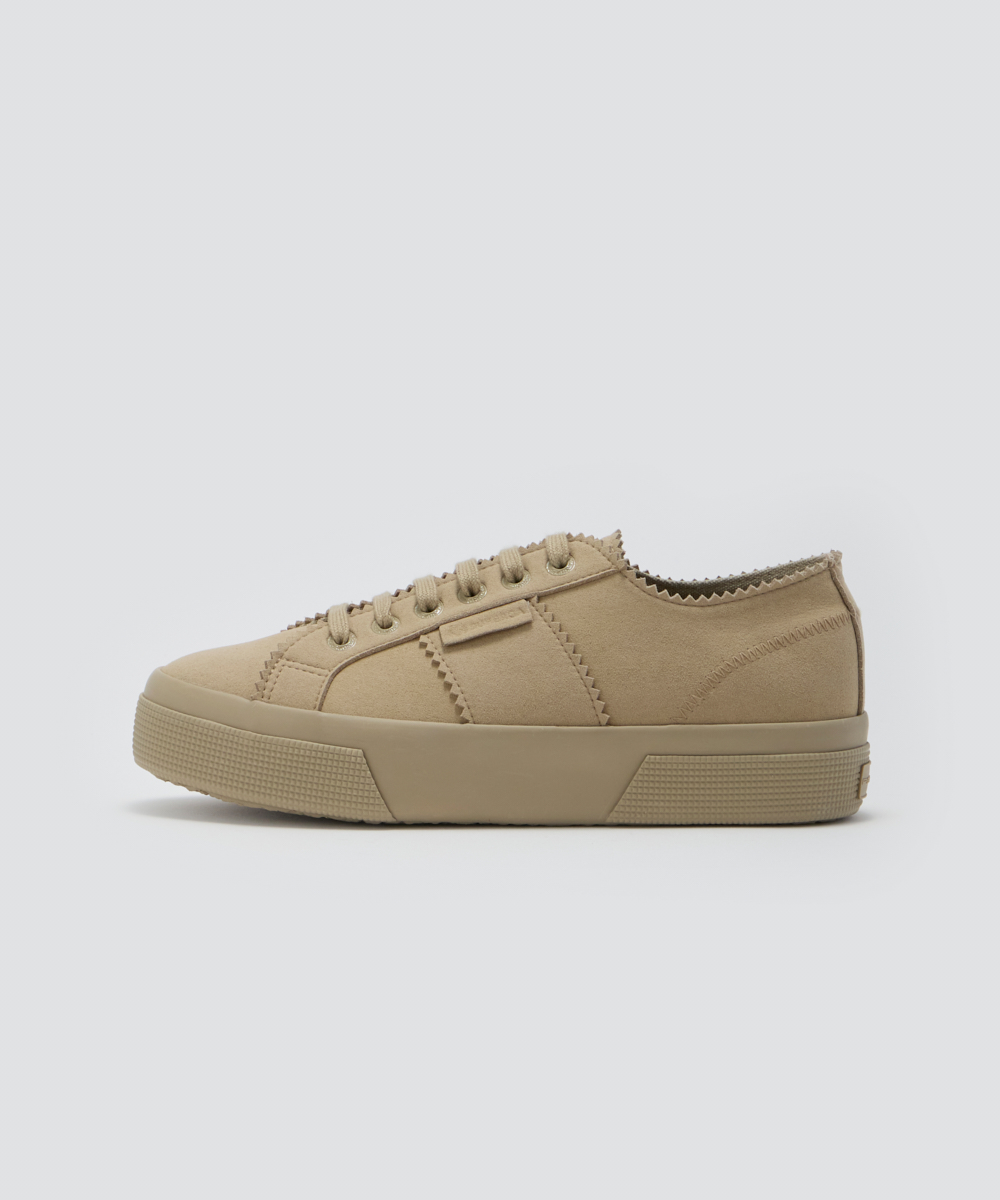 【PELLICO×SUPERGA】 撥水 スウェードスニーカー 3.5cm BEIGE