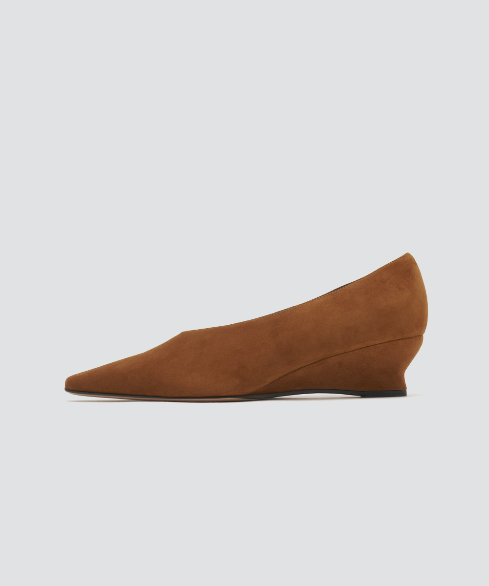 TOMI 【ARGIETコラボレーション】ウェッジソール パンプス 4.0cm CAMEL