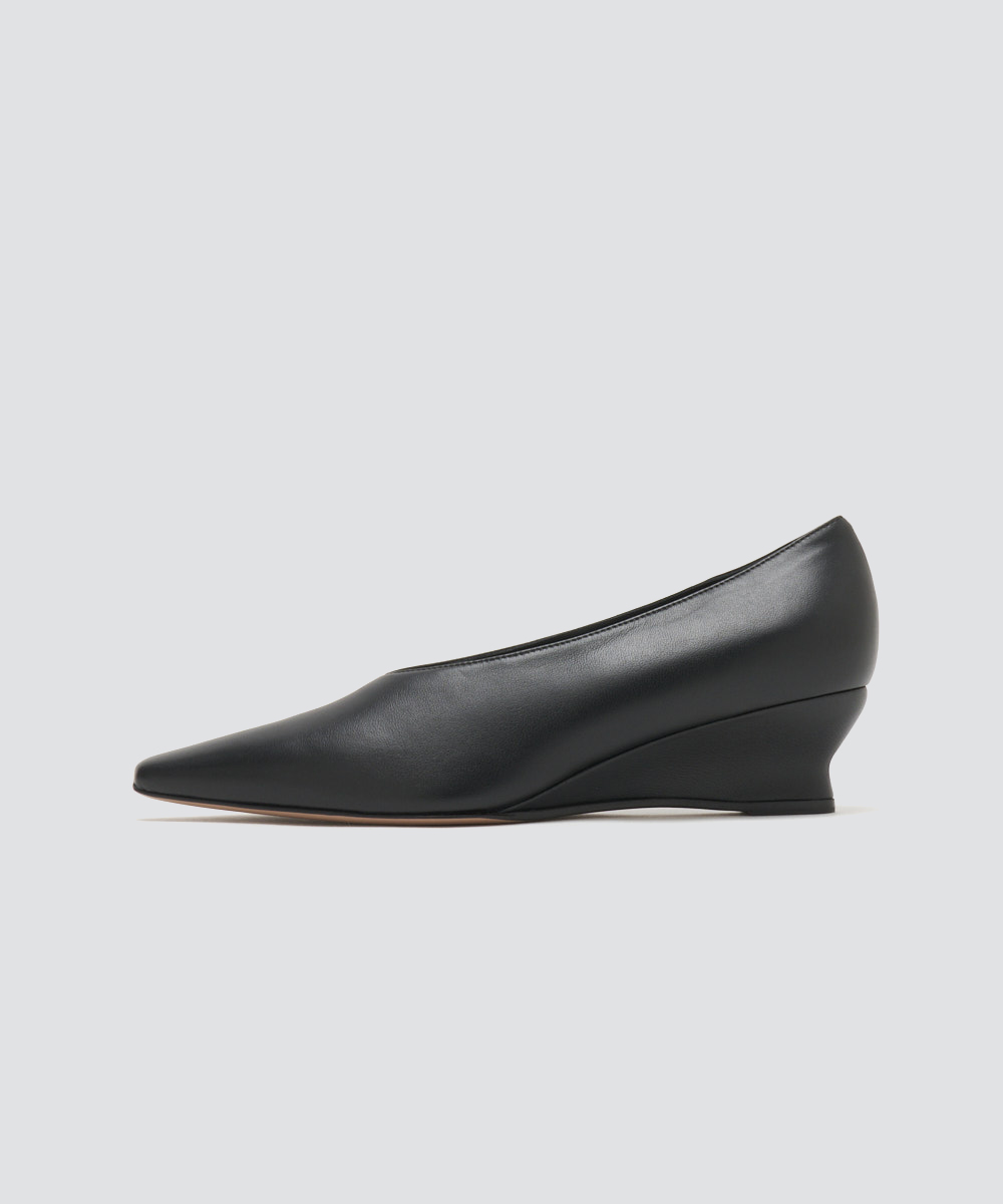TOMI 【ARGIETコラボレーション】ウェッジソール パンプス 4.0cm BLACK